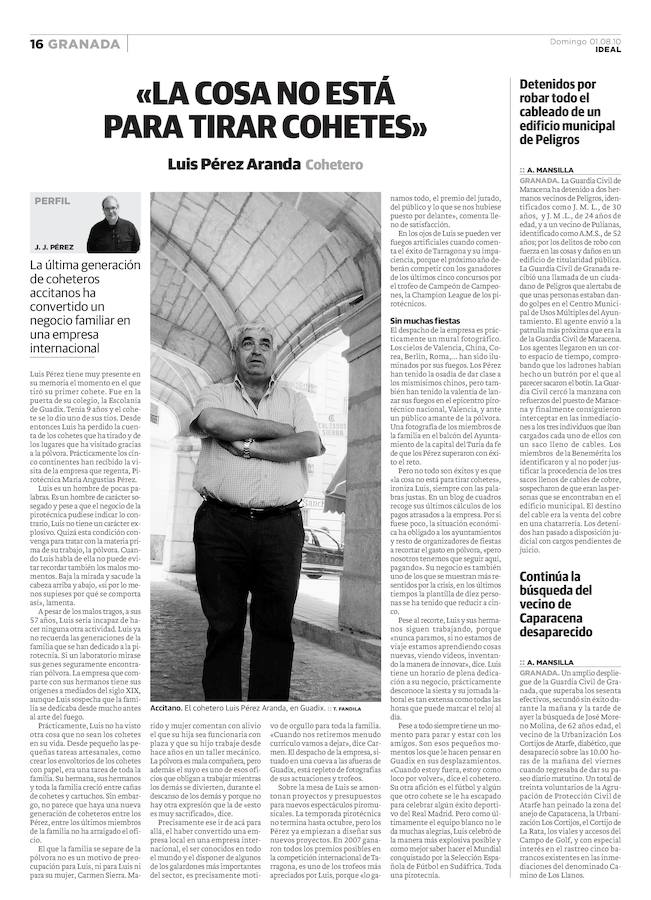 La pirotecnia accitana recibió numerosos premios y protagonizó una mascletá en las últimas fallas de Valencia