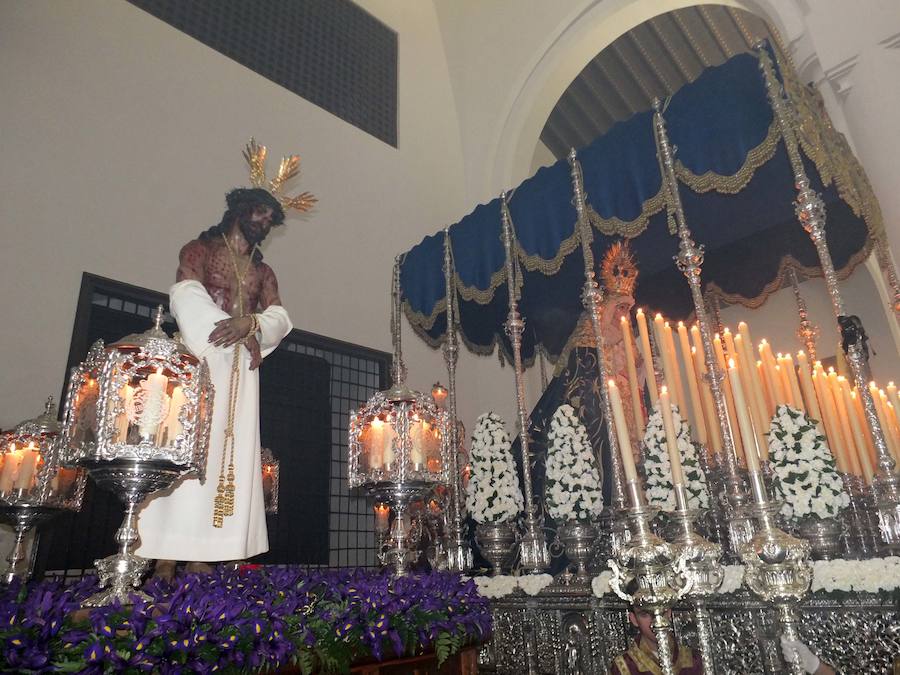 La Hermandad de las Lágrimas suspendió su estación y realizó una oración en el interior del templo.