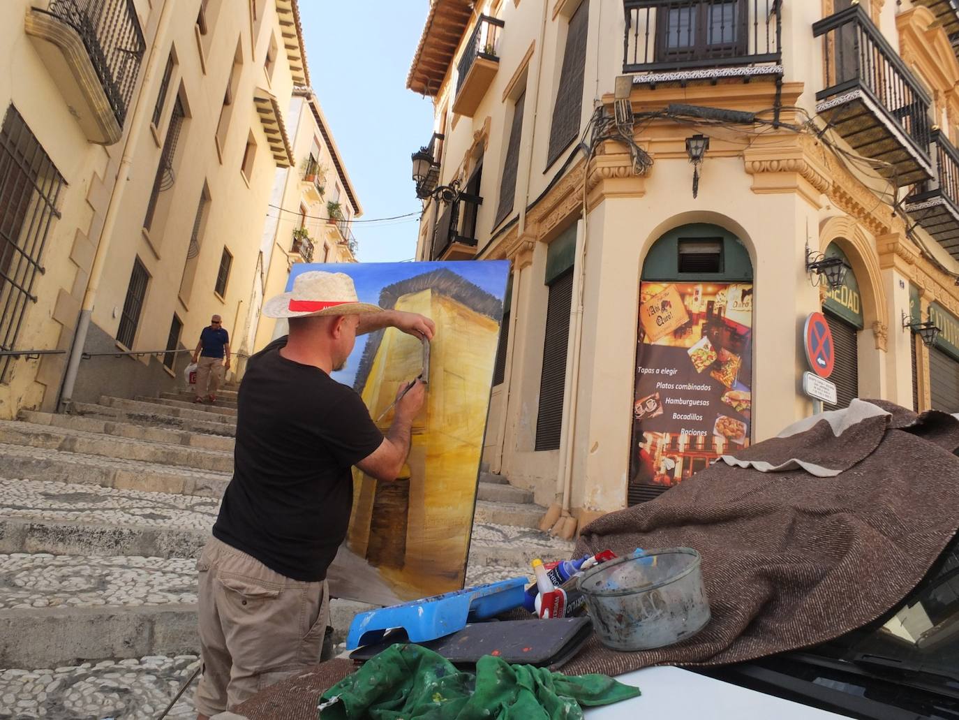Guadix posa en una nueva edición del Certamen de Pintura Rápida