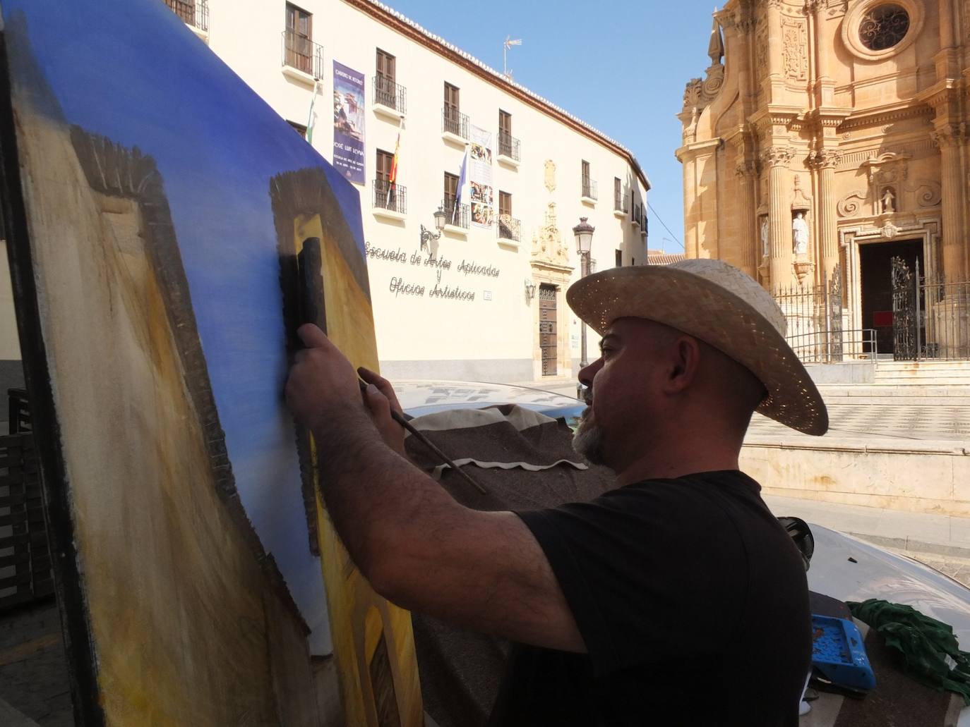 Guadix posa en una nueva edición del Certamen de Pintura Rápida