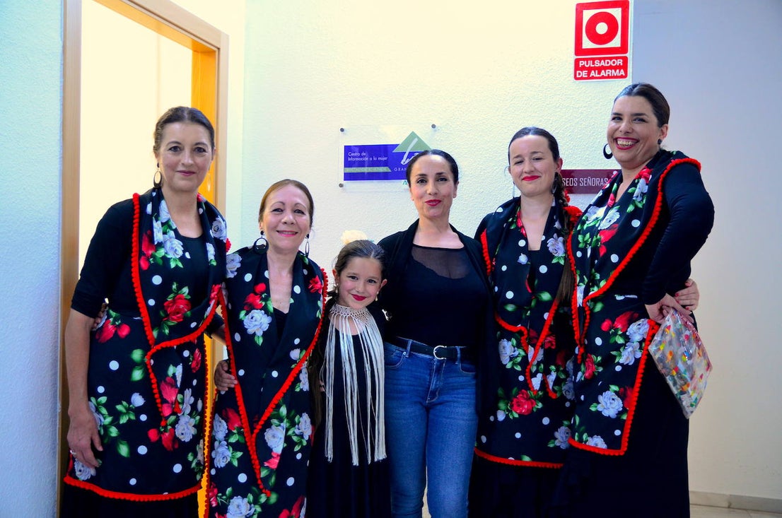 Grupos de baile flamenco de la Escuela de Música y Danza de Huétor Vega.