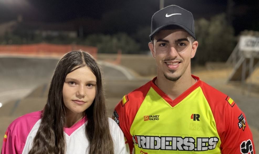 Los hueteños Paula Baena y Alejandro Pereira, triunfadores en Padul.