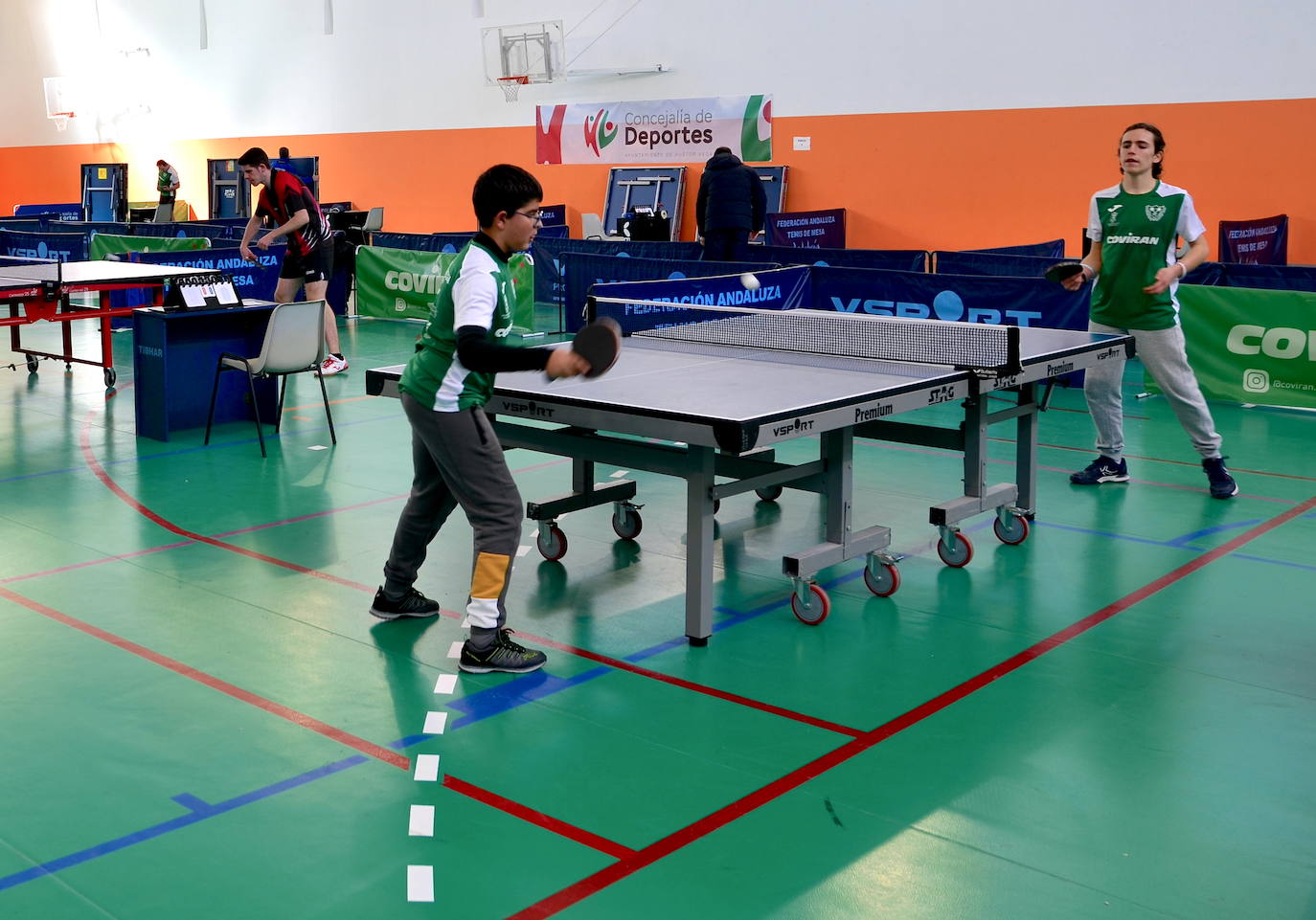 Concentración de Tenis de Mesa: espectáculo en el pabellón de Huétor Vega