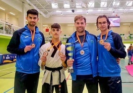 Medallero hueteño con la selección andaluza.