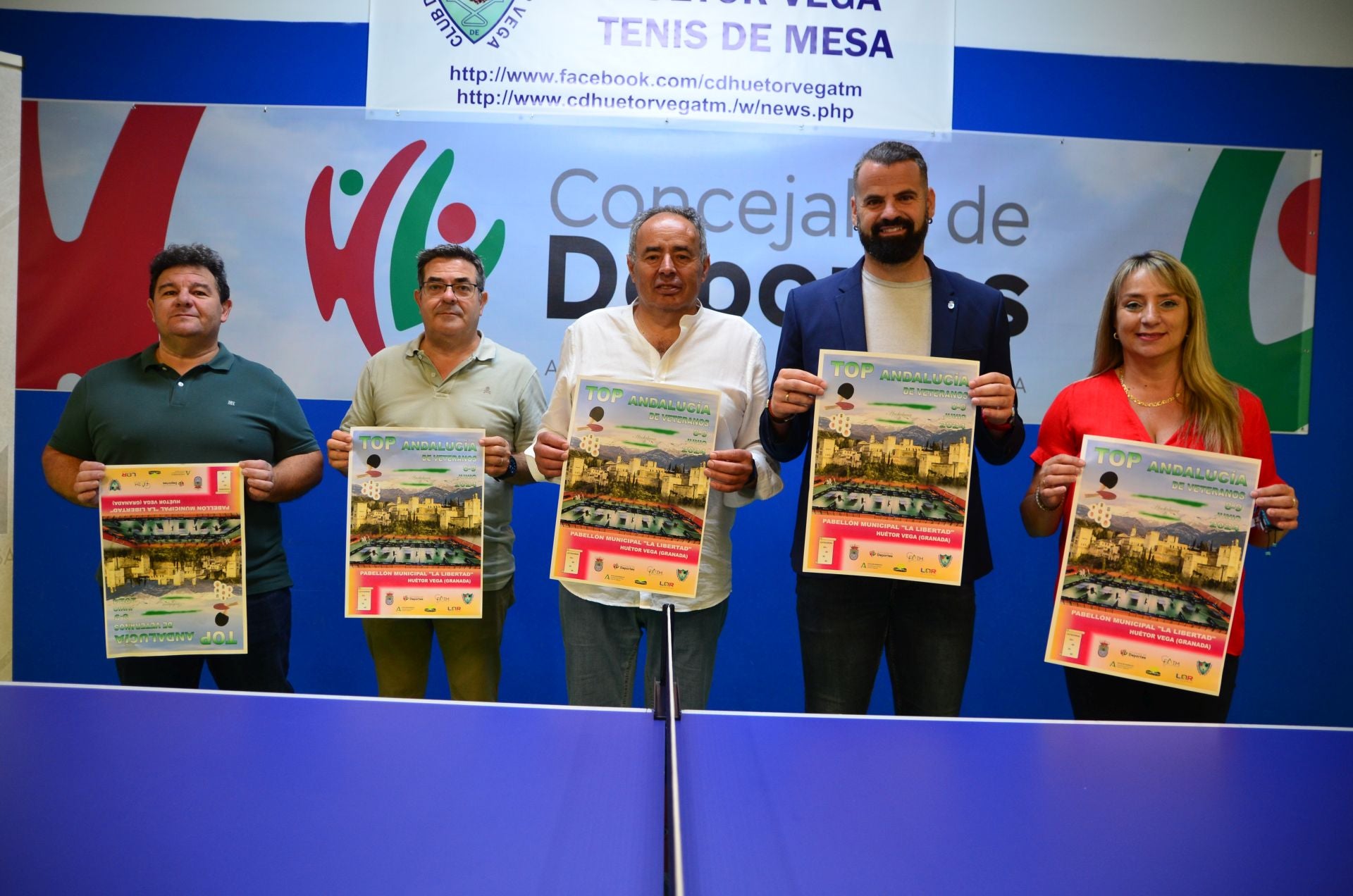 La presentación del evento, esta mañana en las instalaciones del CD Huétor Vega Tenis de Mesa.