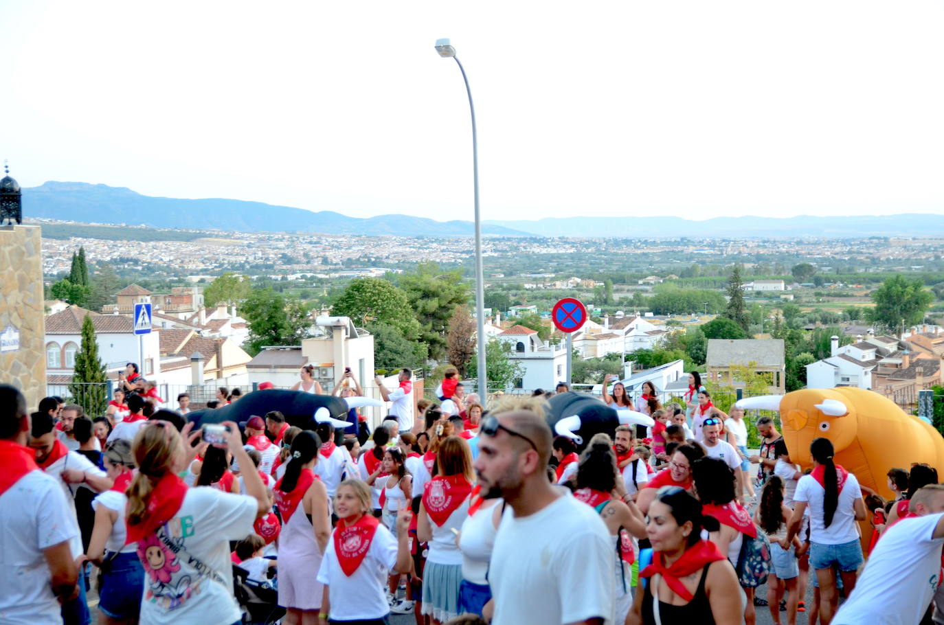 Huétor Vega vibra con su particular encierro de 'toros'