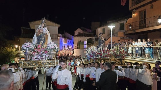 San Roque y la Virgen del Rosario: procesión en Huétor