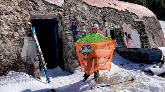Antonio Luis Martín finaliza el reto de coronar los refugios de Sierra Nevada