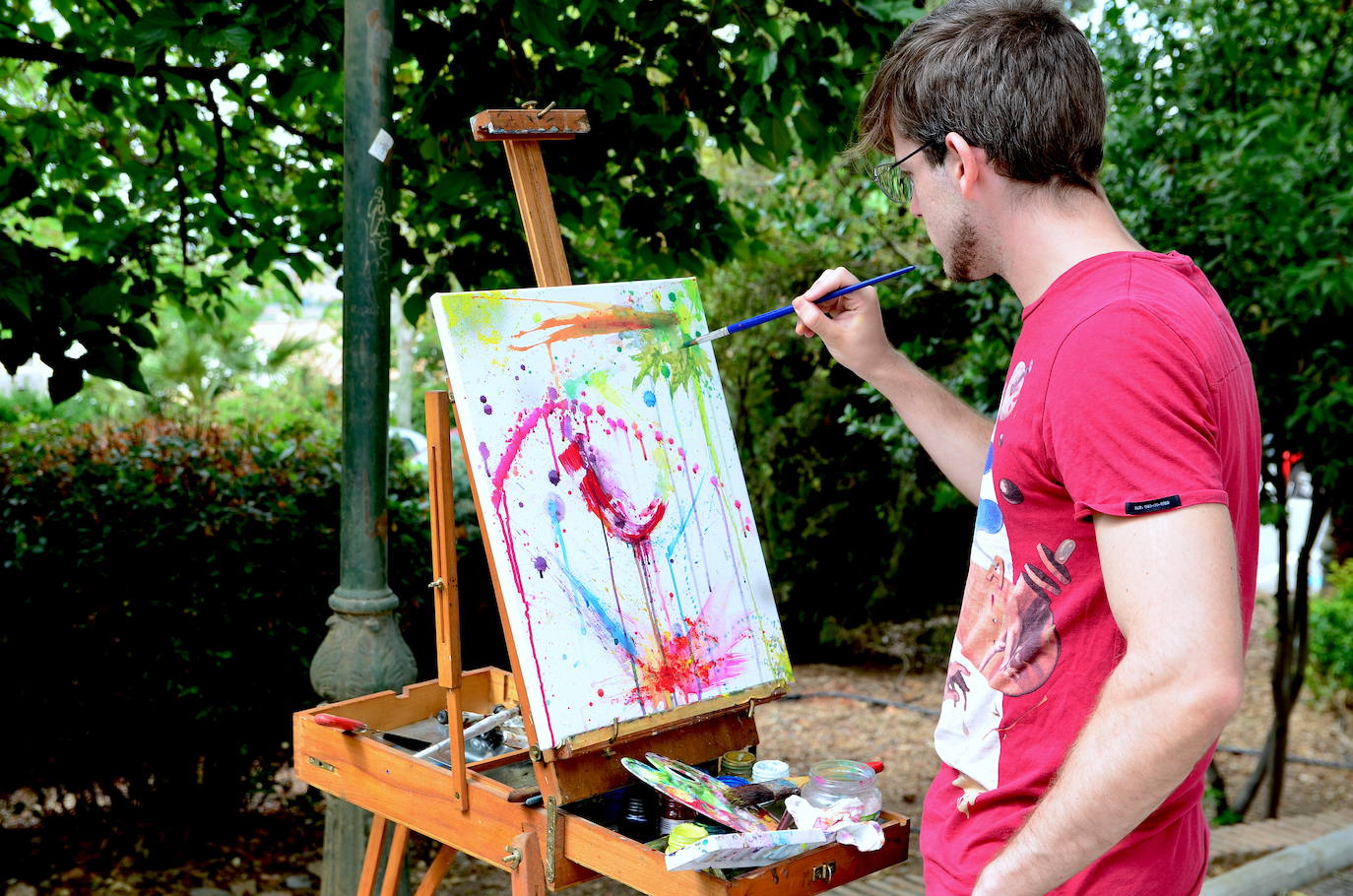 Así ha sido la quinta edición del concurso de pintura rápida abstracta de Huétor Vega