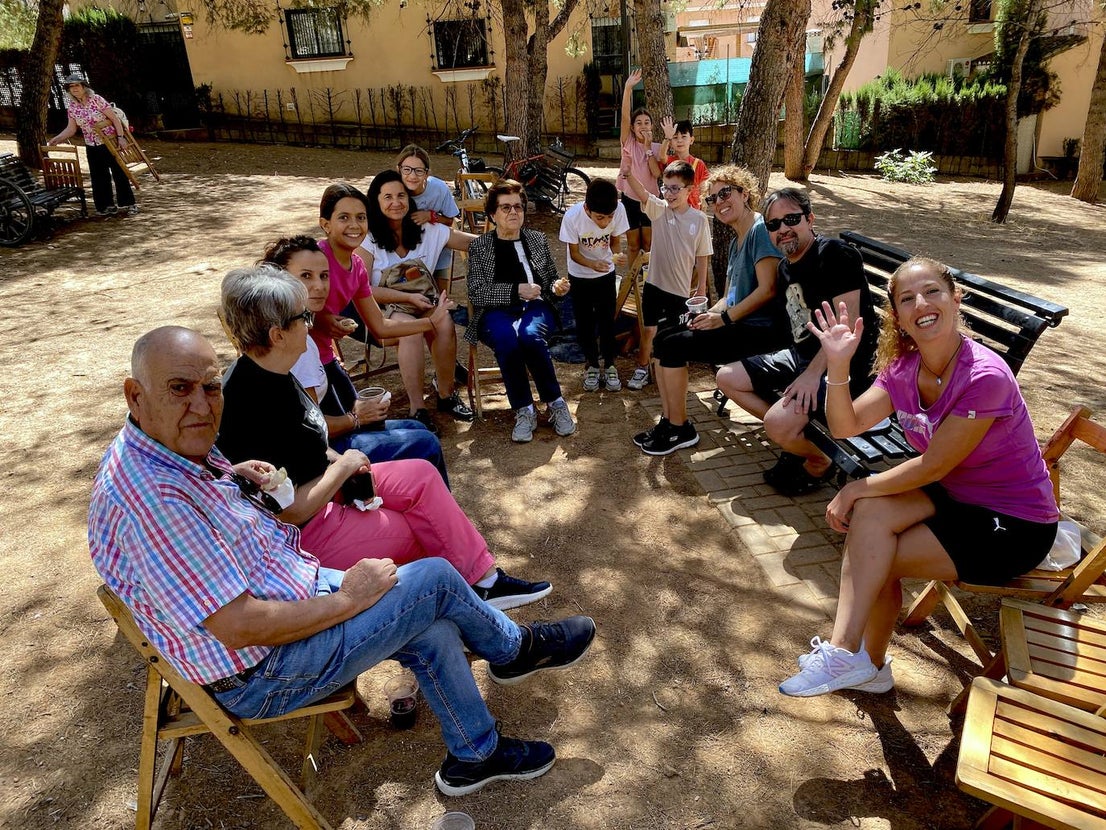 Barbacoa sobre ruedas en el Parque de los Pinos de Huétor Vega