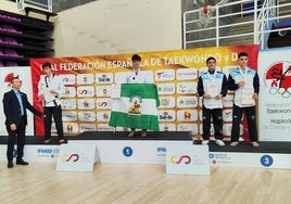 Álvaro Ballesteros, coronando el podio en Valladolid.