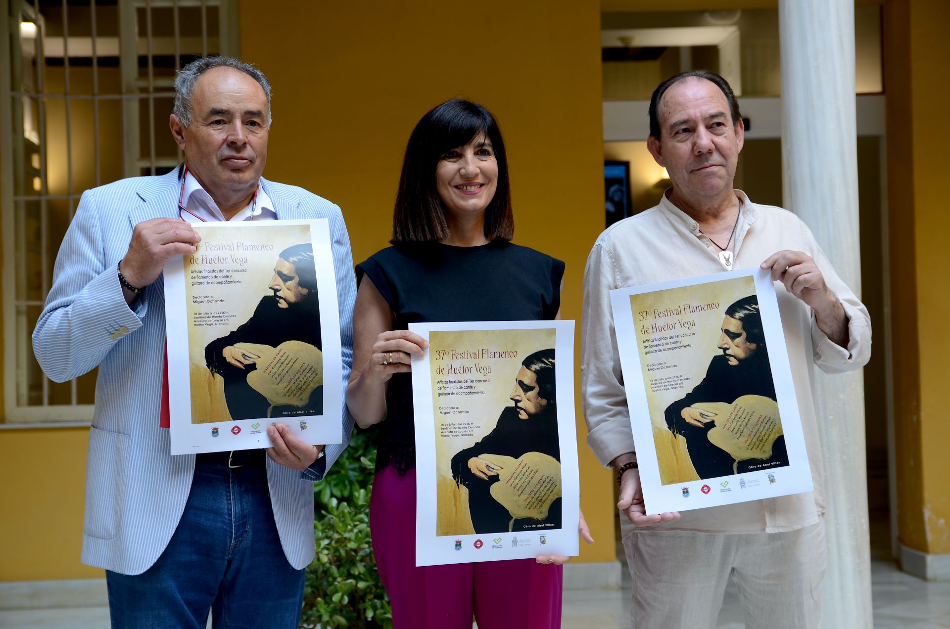 Presentación del cartel del Festival Flamenco de Huétor Vega en el Palacio de Niñas Nobles de Granada.