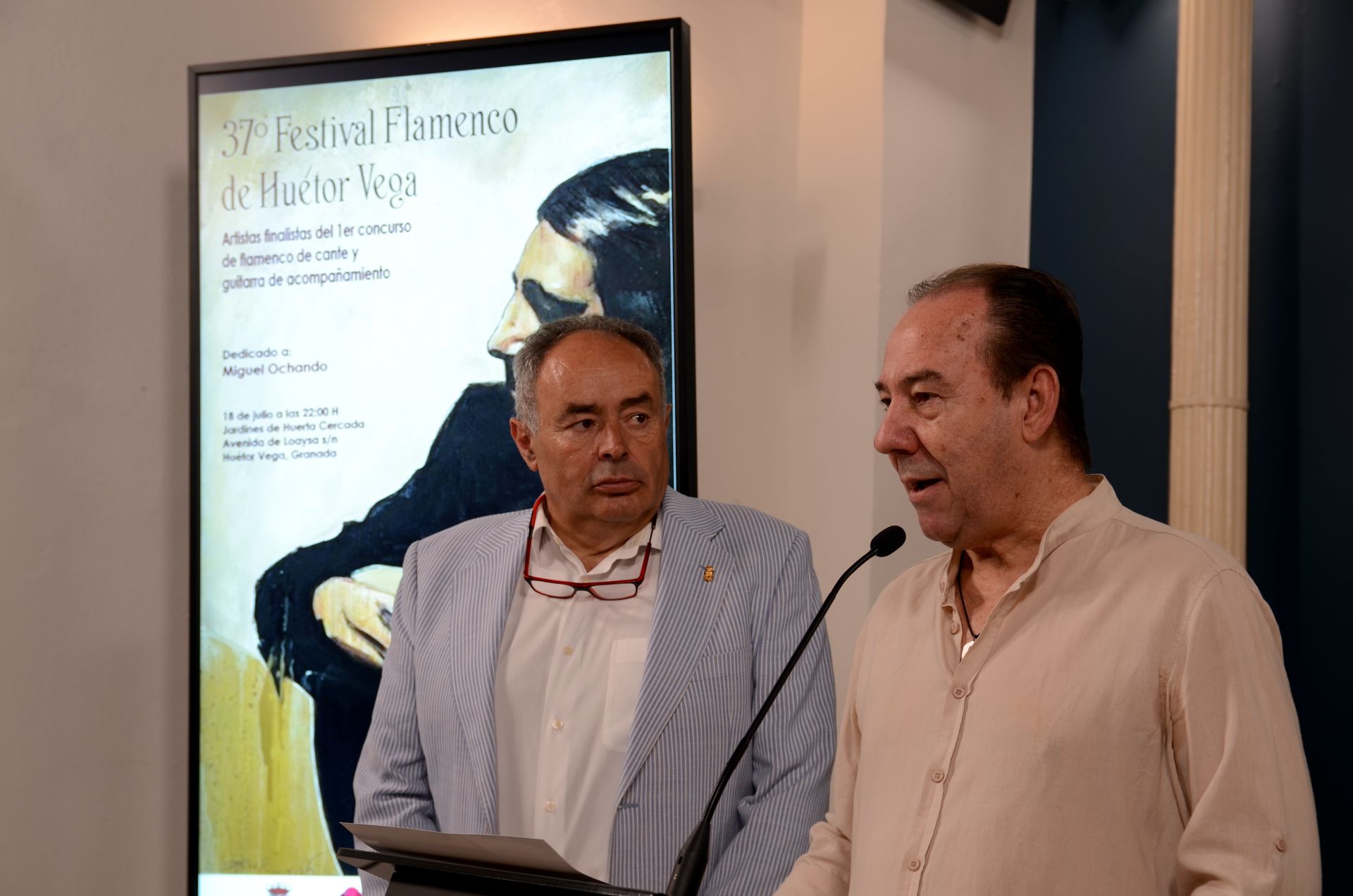 Intervención de Miguel Baños, presidente de la peña La Parra Flamenca.