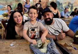 Actividad familiar, este pasado martes en el Parque de los Pinos.