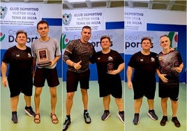 Matthias Staudt, Manuel Valverde y Elías González, recibiendo sus premios.
