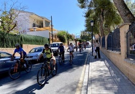 Llegada al Parque de los Pinos el Día de la Bicicleta, en 2024.