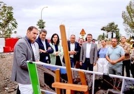 Supervisión del avance de las obras del nuevo sendero peatonal, que conectará Granada con Monachil, atravesando Huétor Vega.