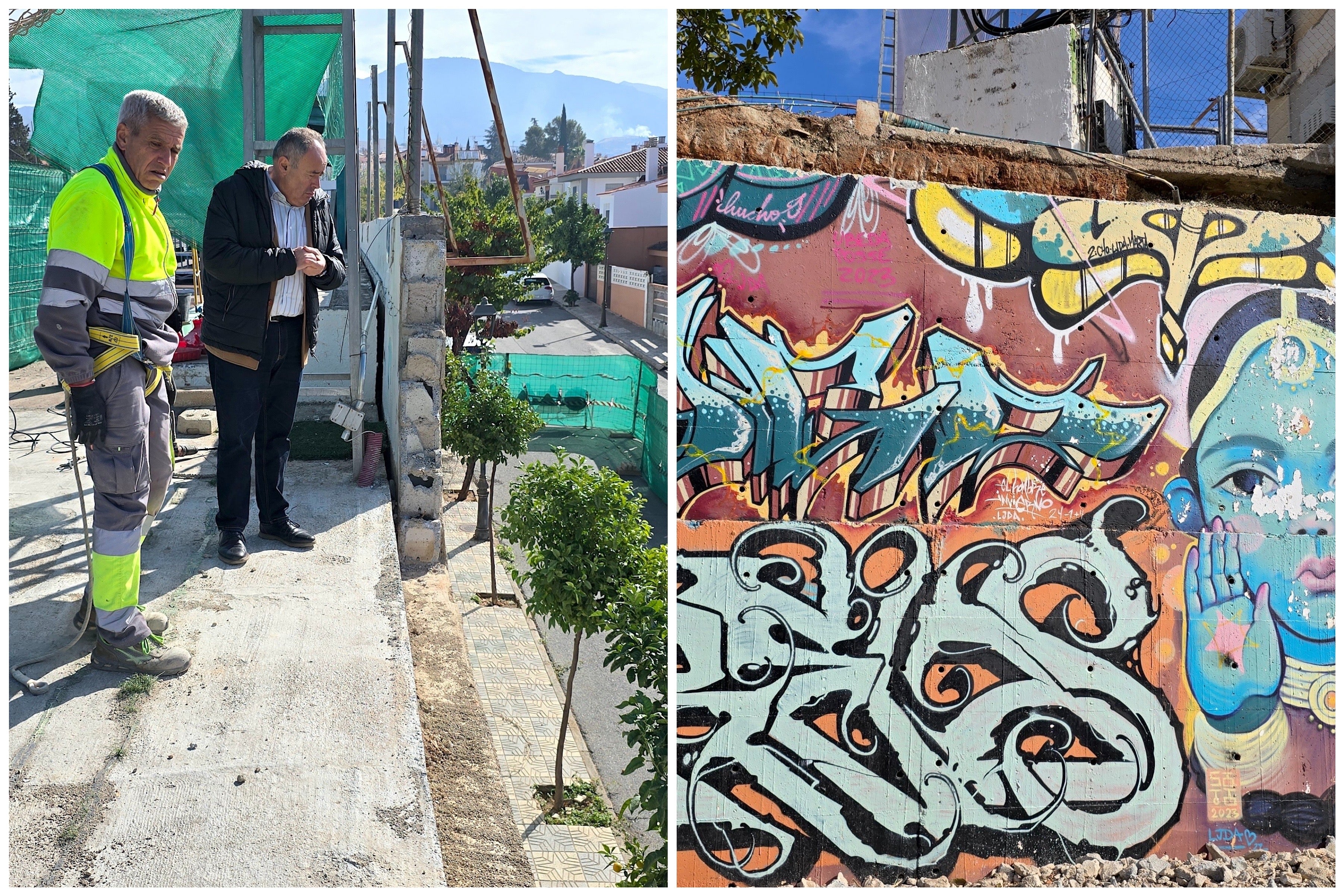 Arreglo del muro de Las Viñas.