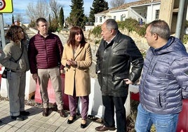 La diputada en el Congreso Olvido de la Rosa visita las obras.