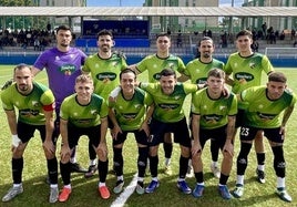 Once inicial de los verdinegros ante El Palo.