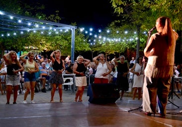 Actuaciones y baile en la verbena de verano del Parque de la Nava de Huétor Vega.