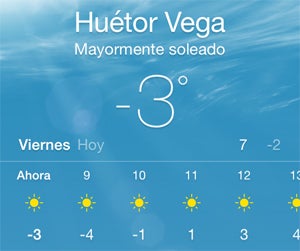 Ola de frío: heladas intensas en Huétor Vega