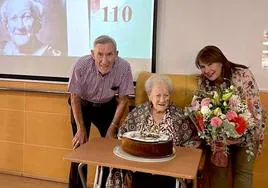 María, cuando cumplió 110 años el pasado mes de octubre.