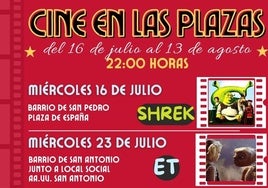 El Cine de Verano de La Zubia, en las plazas de los barrios