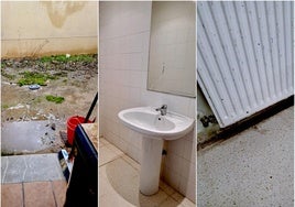 Imágenes del estado del comedor del centro.