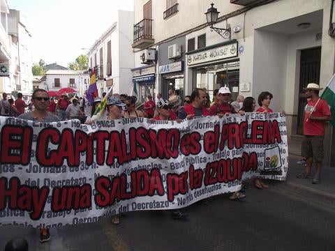 La marcha jornalera protesta en La Zubia