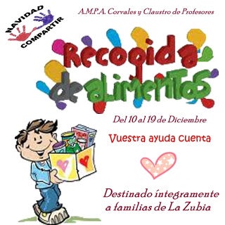 Recogida solidaria de alimentos en el colegio Isabel La Católica