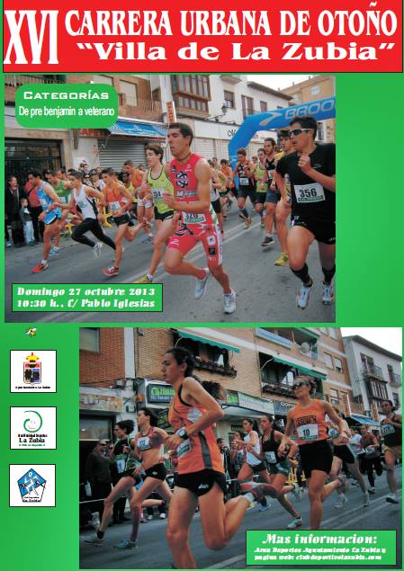 La XVI Carrera de Otoño Villa de La Zubia se celebra el domingo