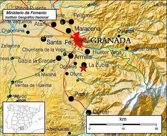 Un seísmo con epicentro en La Zubia se registra en la provincia