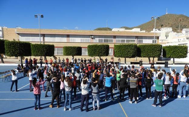 Acto celebrado ayer en el colegio Federico García Lorca de Carboneras.