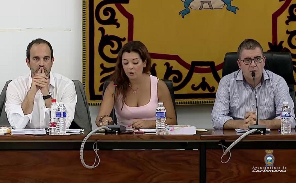 José Luis Amérigo y Felipe Cayuela durante un pleno en 2018. 