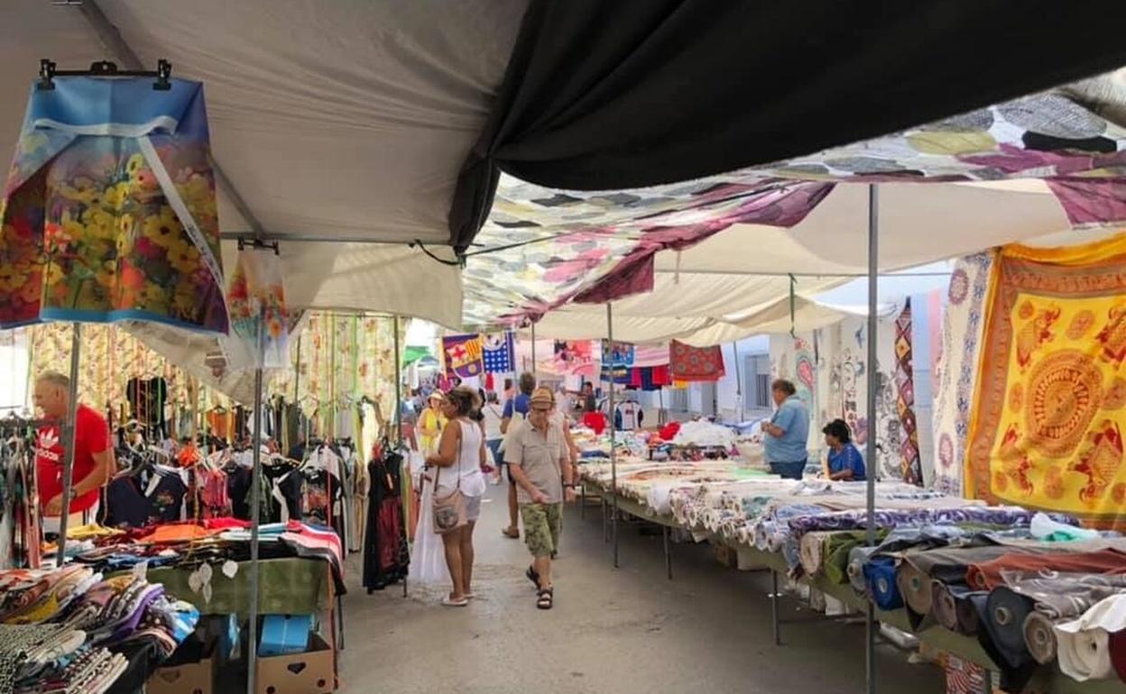 Mercadillo textil. 