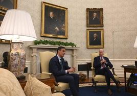 Encuentro de Pedro Sánchez y Joe Biden, este viernes, en la Casa Blanca.