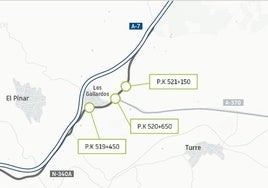 Transportes licita por 3,9 millones la construcción de tres glorietas en la N-340 en Los Gallardos
