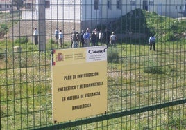 Zona vallada por contaminación nuclear en el núcleo de Palomares.