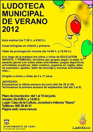 Vera ofrece a niños y jóvenes alternativas de ocio y aprendizaje en las vacaciones de verano