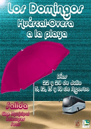 Comienza la línea  ‘Los domingos Huércal-Overa a la playa’ que llevará a los vecinos desde el municipio hasta San Juan de los Terreros