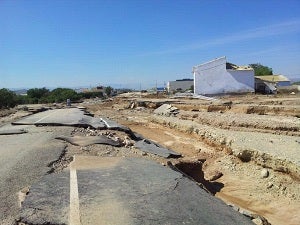 Huércal-Overa estima en 50 millones de euros sus daños por las riadas