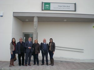 El Alcalde de Cuevas del Almanzora visita el nuevo Colegio de La Portilla