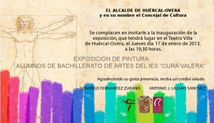 Inauguración de exposición de obras de los alumnos del Bachillerato de Artes del instituto ‘Cura Valera’