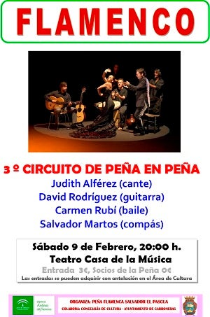 El arte llega a la Casa de la Música de Carboneras con el III Circuito Flamenco de Peña en Peña