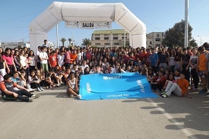 Jóvenes y niños participan en carreras solidarias de Unicef también en Huércal-Overa