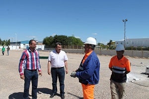 Comienzan las obras del nuevo campo de futbol de césped artificial, en el que entrenaran más de 200 futbolistas de la Escuela Municipal de Futbol de Pulpí