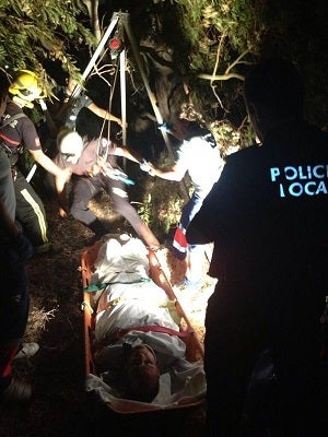 Rescatado un joven en Mojácar tras caer a un pozo de unos 12 metros de profundidad
