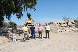 El Ayuntamiento de Pulpí y la Confederación Hidrográfica del Segura, continúan los trabajos de reparación y prevención de riadas en la Rambla Nogalte