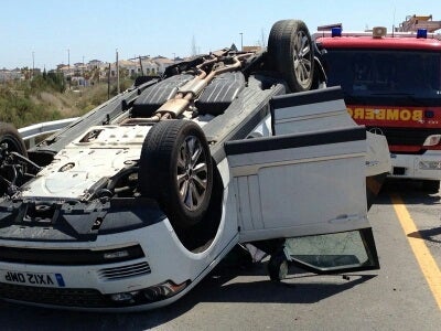 Accidente múltiple en la carretera Vera-Garrucha